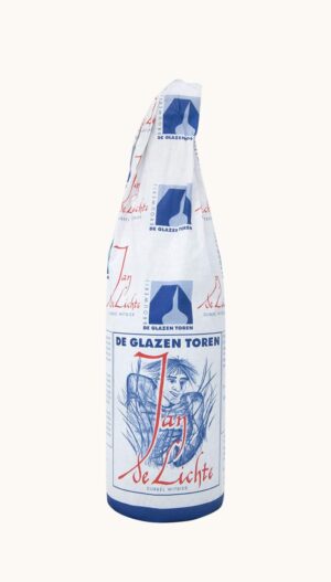 Una bottiglia di birra artigianale belga Jan de Lichte del birrificio De Glazen Toren