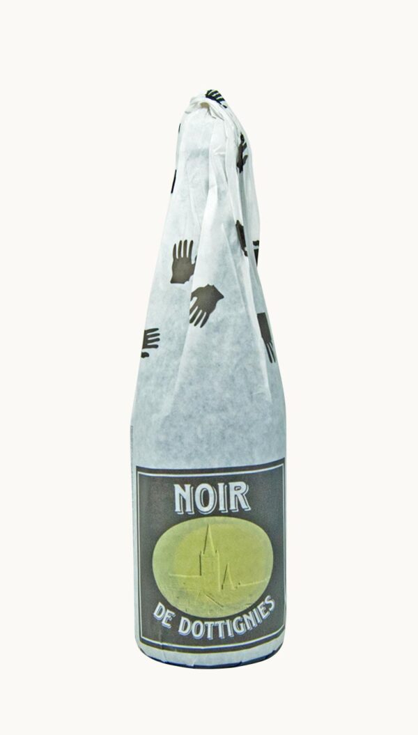 Una bottiglia di birra artigianale belga Noir de Dottignies del birrificio De Ranke