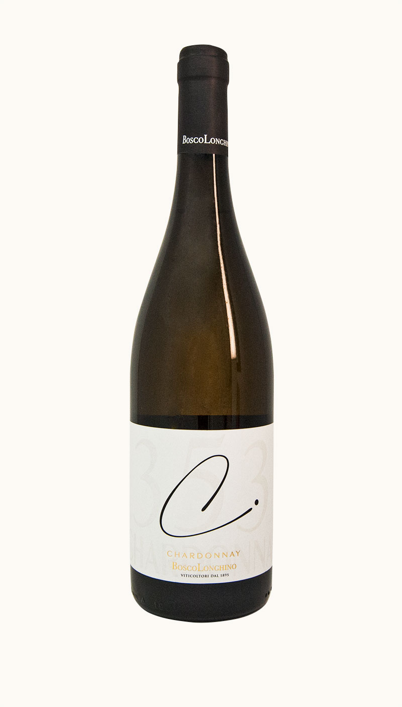 Una bottiglia di Chardonnay 353 IGP della cantina Bosco Longhino