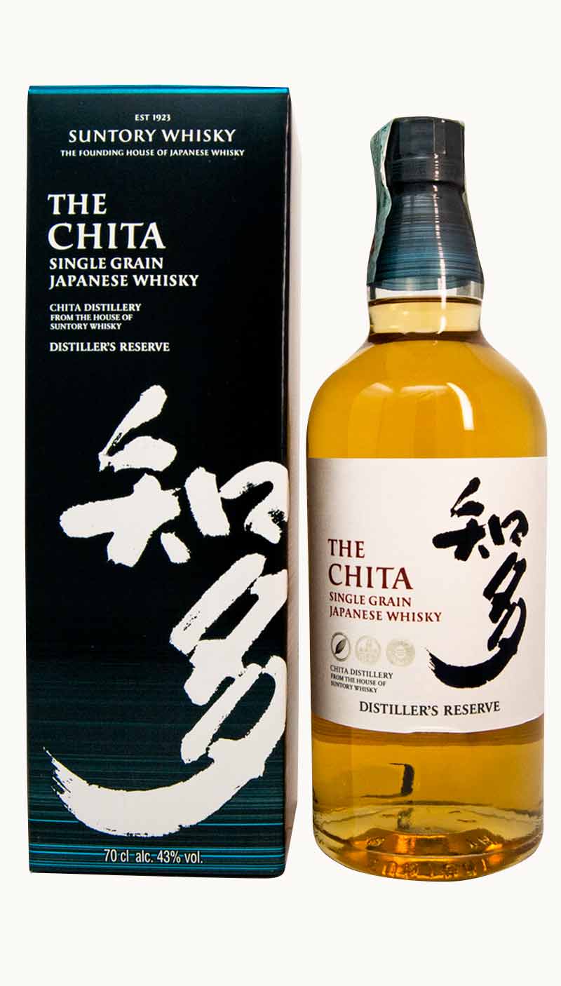 Una bottiglia di whisky Single Grain The Chita della distilleria Chita