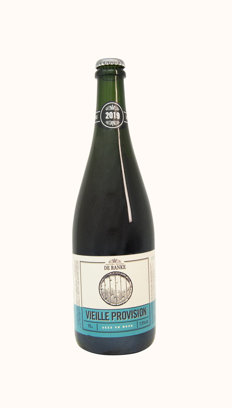 Una bottiglia di birra artigianale belga Vieille Provision 2019 del birrificio De Ranke