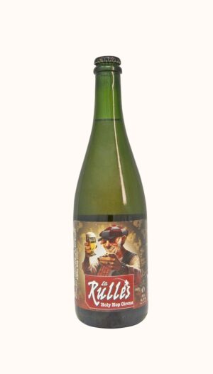 Una bottiglia di birra artigianle belga La Rulles Holy Hop Circus del birrificio La Rulles