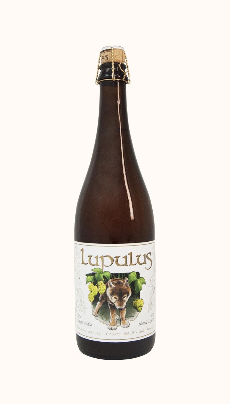 Una bottiglia di birra artigianale belga Lupulus Blonde