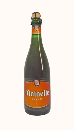 Una bottiglia di birra artigianale belga Moinette Ambrée del birrificio Dupont