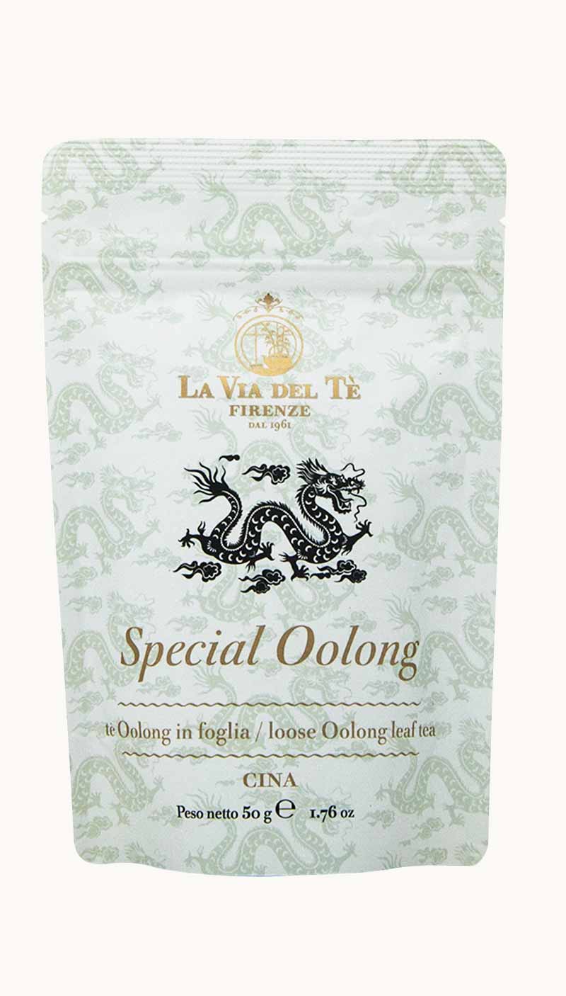 Un sacchetto da 50 grammi di tè Oolong in foglia Special Oolong della Via del Tè di Firenze