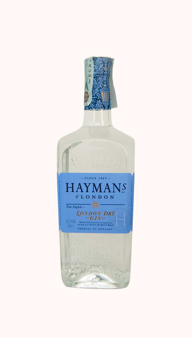 Una bottiglia di Haymans London Gin prodotto dalla distilleria Haymans