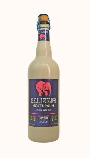 Una bottiglia di birra belga Delirium Nocturnum